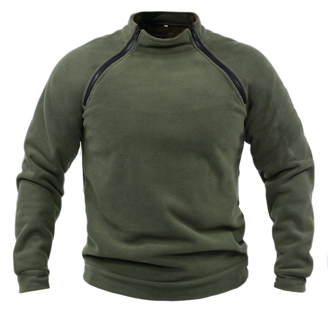 Mens outdoor double zipper thermal tactical top / [viawink] /