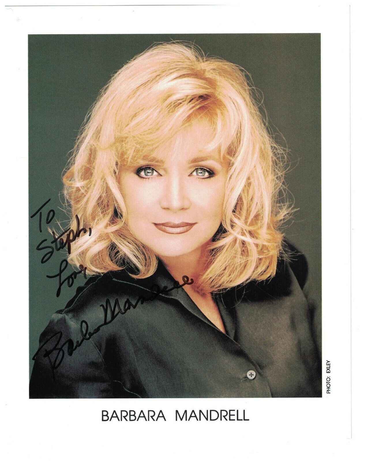 Barbara Mandrell Signed Autographed 8 x 10 Photo Poster painting Country Music Singer