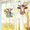 2pcs Cow 2D Flat DIY Diamond Painting Set Diamond Art Pendant Wall Door Decor