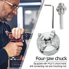Z011A Self-Centering Mini Drill Chuck Metal 4 Jaws Manual Lathe Chuck Clamp