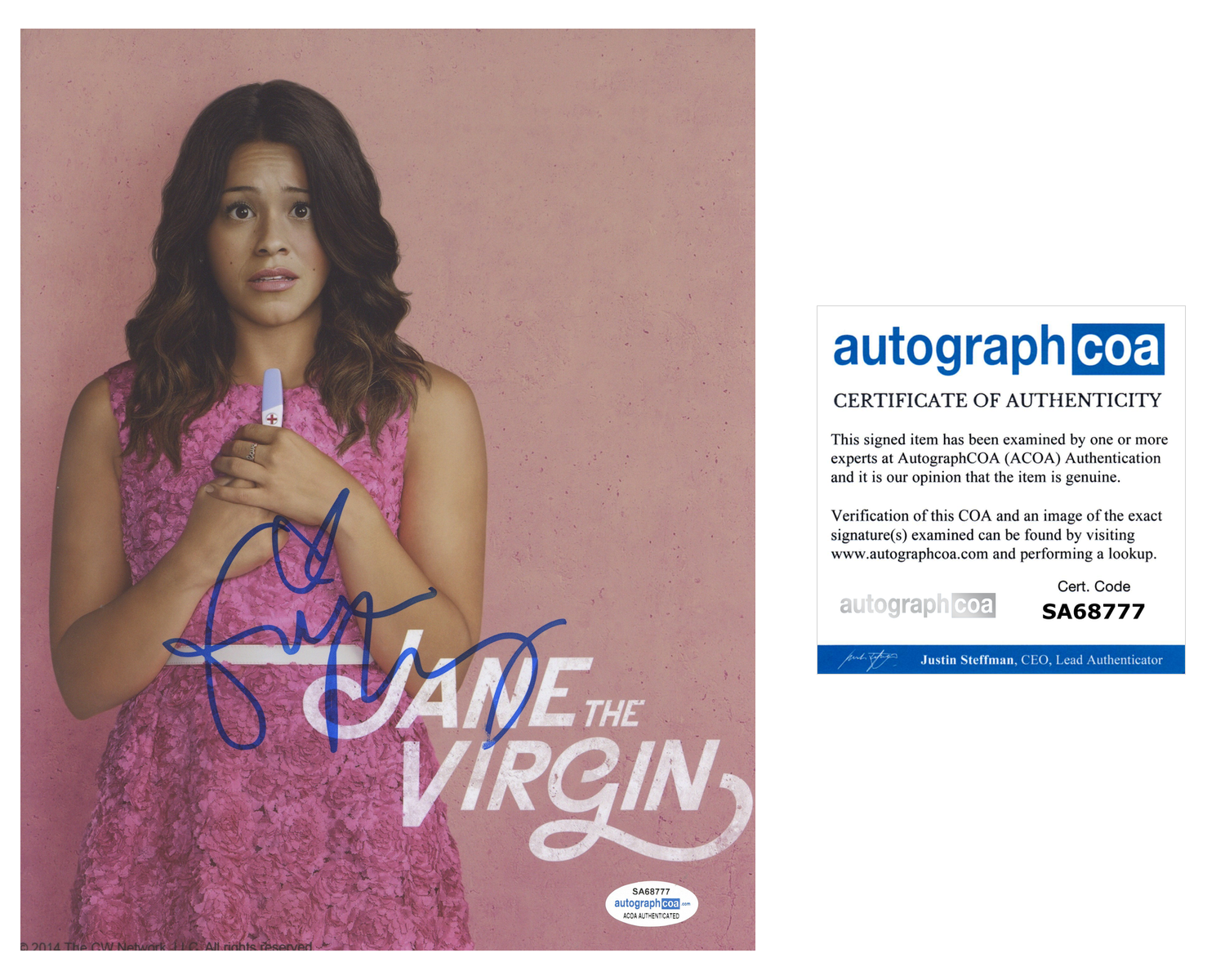 Gina Rodriguez Signed Autographed 8x10 Photo Poster painting Jane The Virgin Actress ACOA COA