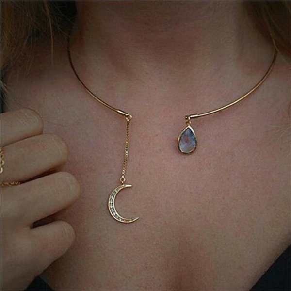 Moon Crystal Necklace Individual Water Drop Necklace Necklace Necklace Jewelry