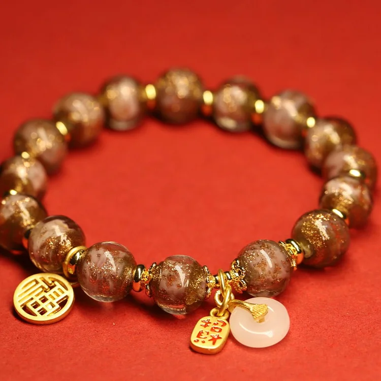 Thangka Buddha Purple Gold Incense Ash Liuli Bracelet