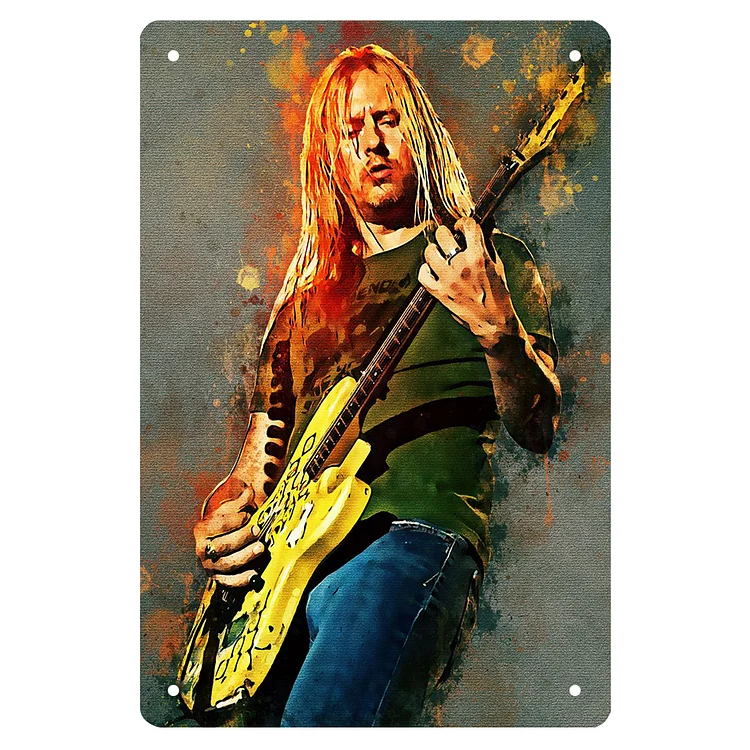 Jerry cantrell plaque vintage en métal tin signe plaque café - 11.8x15.7in