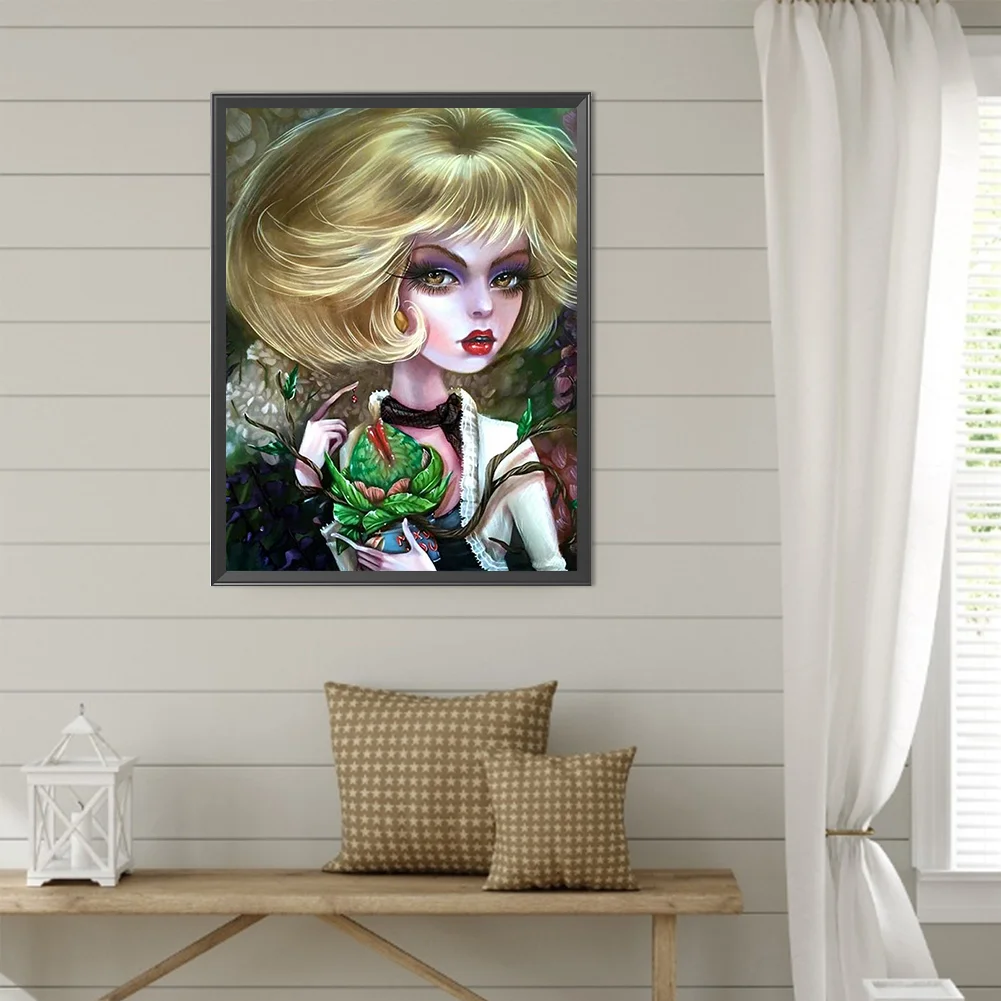 Full Round Diamond Painting 40*50cm - Scary Big Eye Doll