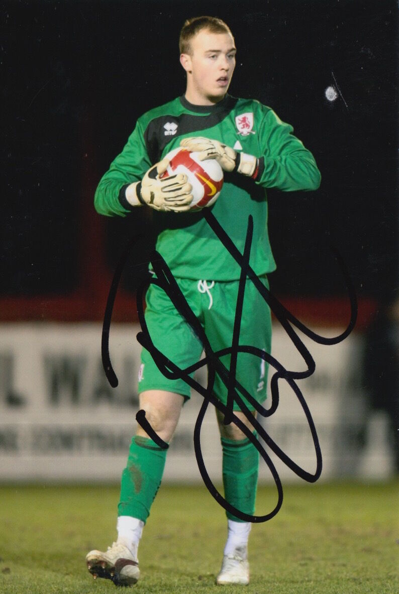 MIDDLESBROUGH HAND SIGNED JASON STEELE 6X4 Photo Poster painting.