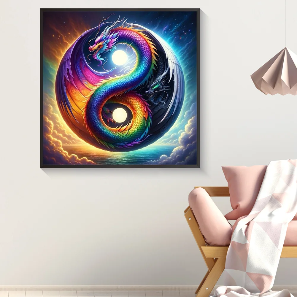 Diamond Painting - Full Round Drill - Dragon(Canvas|30*30cm)