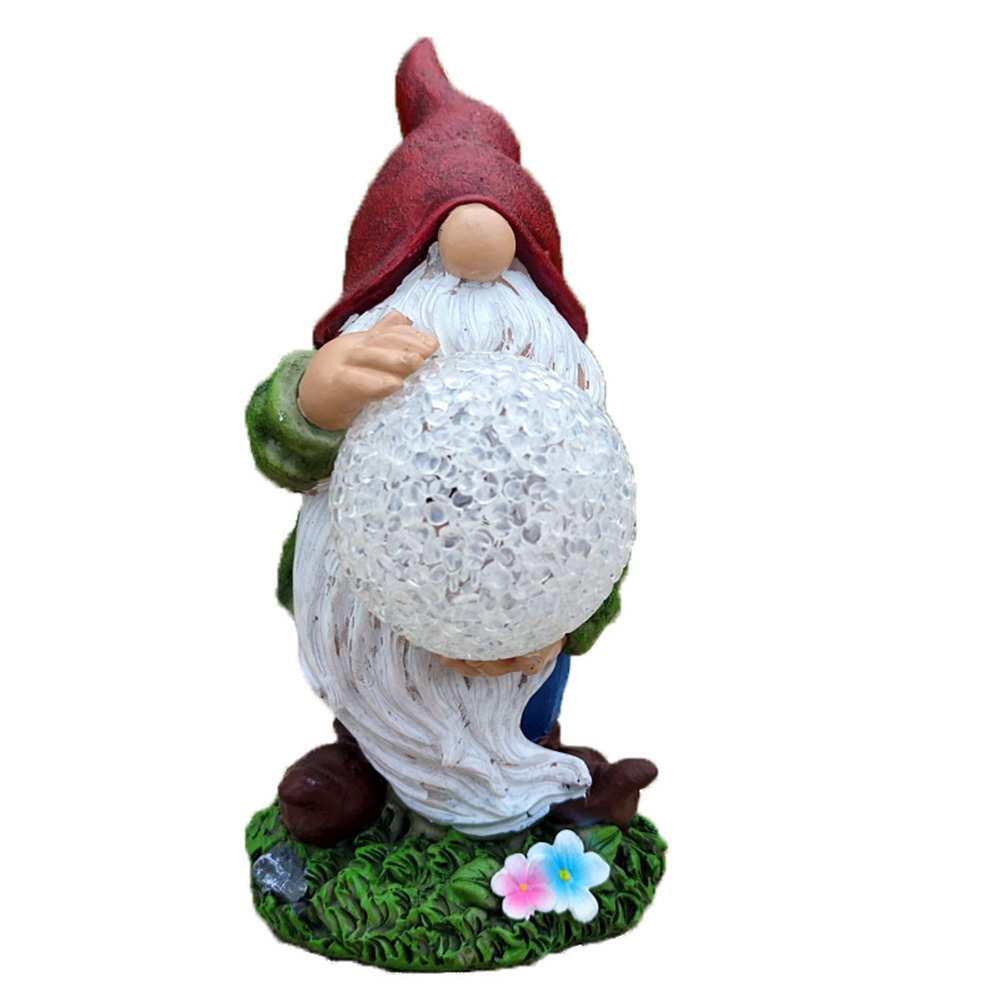 

LED Solar Dwarf Elf Lights Resin Statue Lawn Lamps for Garden Home Decor, 501 Original