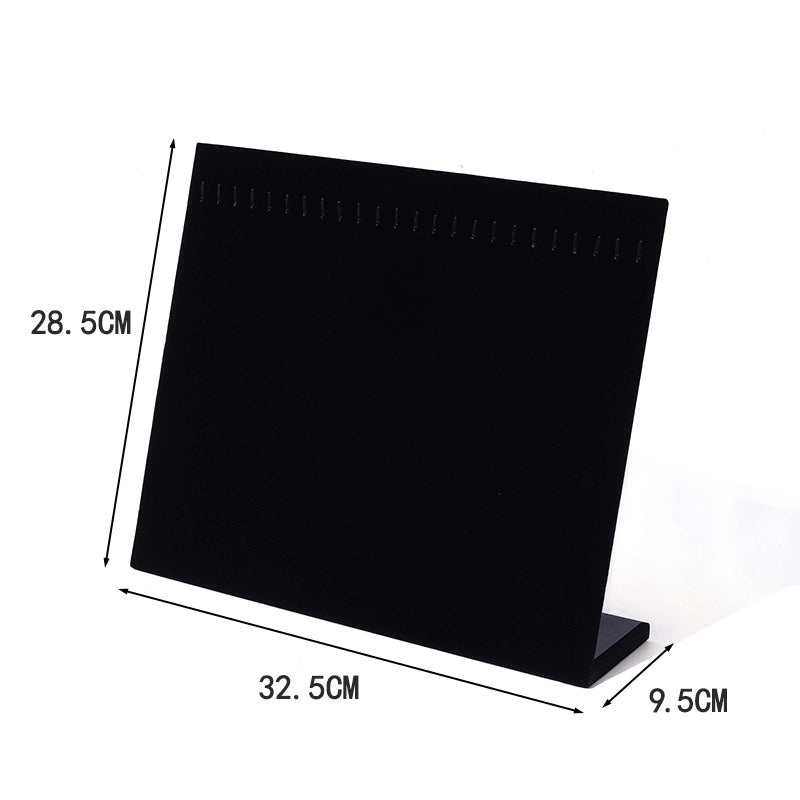 1 Piece Wood Flannel Casual Minimalist L Shape Jewelry Display