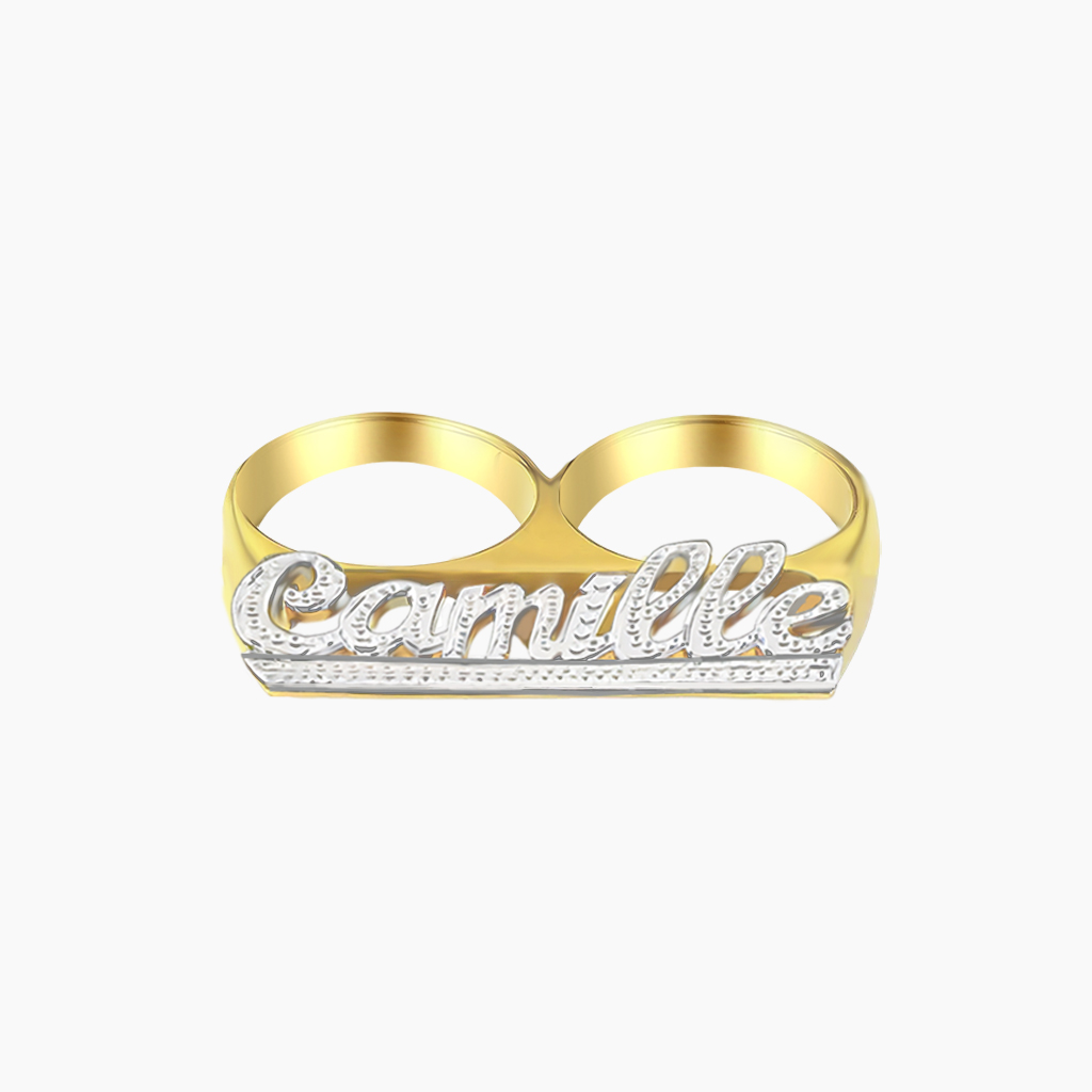 Gold Two Finger Ring
