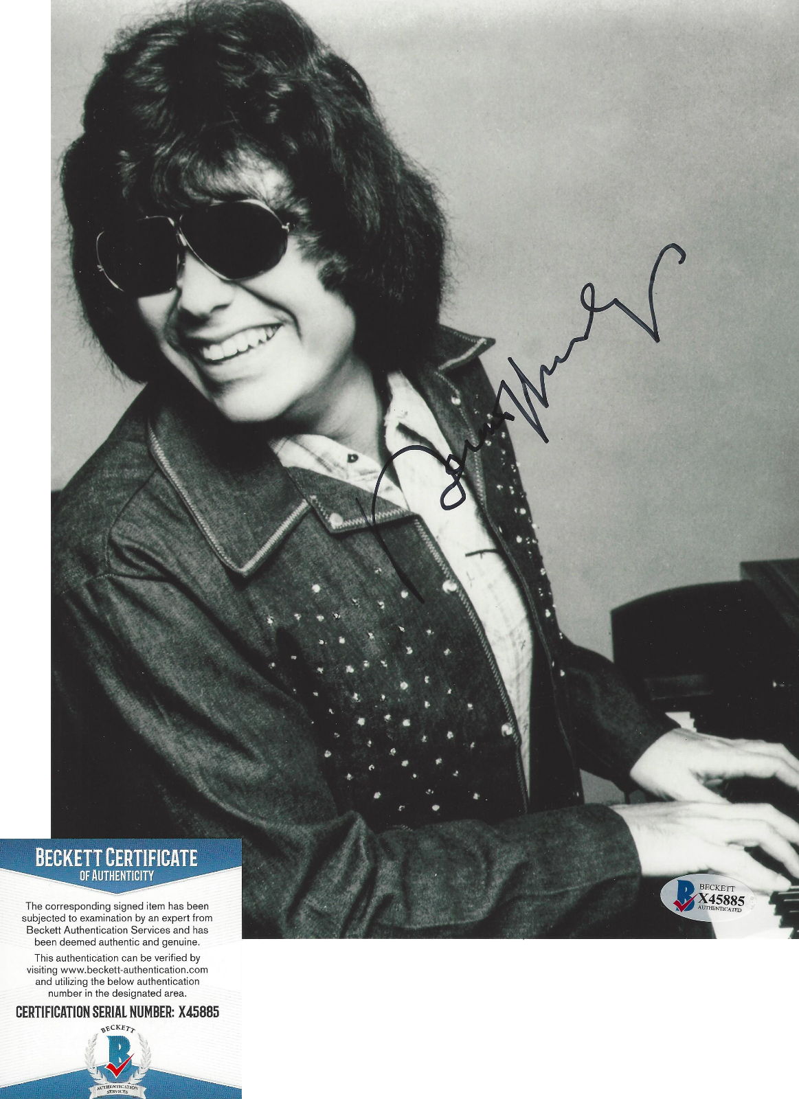 RONNIE MILSAP COUNTRY ROCK SINGER SIGNED AUTHENTIC 8x10 Photo Poster painting F BECKETT COA BAS