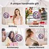 (25cm)DIY Acrylic Jigsaw Puzzle Window Hanging with Hanging Chain DIY Stained Glass Decoration Round Window Puzzle Decor for DIY Craft Project (Stained Glass Hummingbirds)