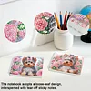 2 Pack Flower Puppy DIY Diamond Art Spiral Notebook Kit 80 Pages No Lines