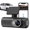 4K Dash Cam Car DVR Built-In WiFi Dual Lens Car Camcorder 24Hour Parking Monitor