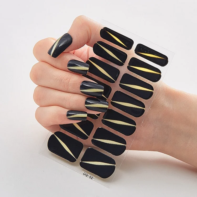 Full Cover Nail Stickers Nails Art Decoration Patterned Nails With Creative Nail Polish Nail Decoration Nails Sticker Designer