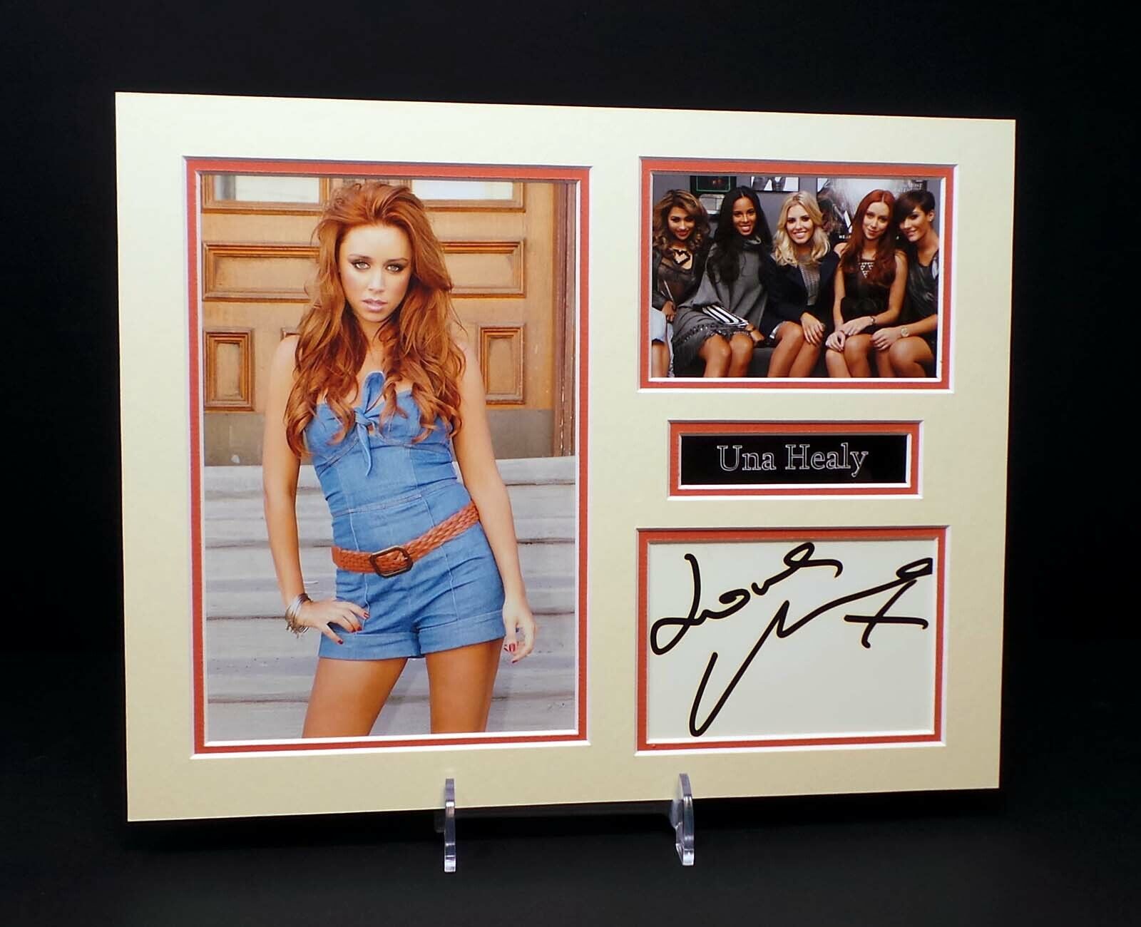 Una HEALY Signed Mounted Sexy Photo Poster painting Display AFTAL RD COA The Saturdays Singer