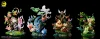 Natural Series Leafeon & Celebi & Chikorita & Shroomish & Cherubi - Pokemon Resin Statue - Moon Shadow Studios