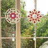2pcs Pearl Datura DIY Acrylic Diamond Painting Wind Chime for Adult 5D Diamond Painting Suncatcher with Crystal Pendant Double Sided Hanging Diamonds Art Paint Ornament Gift for Home