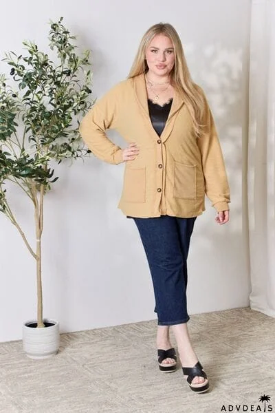 Heimish Full Size Button Up Long Sleeve Cardigan