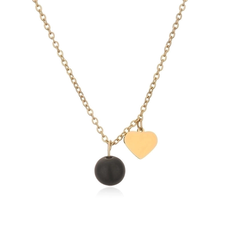 Casual Minimalist Heart Shape 304 Stainless Steel Gold Plated Plating Inlay Pendant Necklace