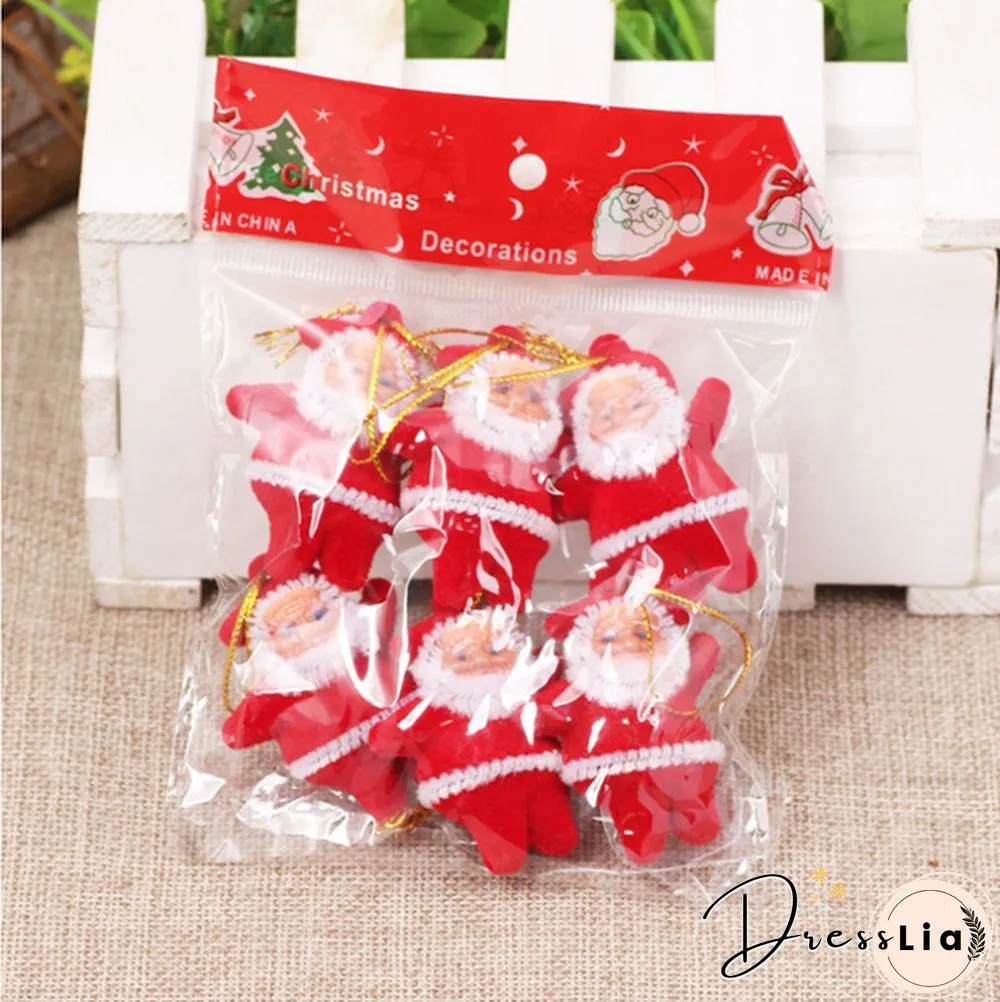 Pcs Mini Santa Claus Pendants Hanging Ornament Festival Xmas Decor Christmas Decorations