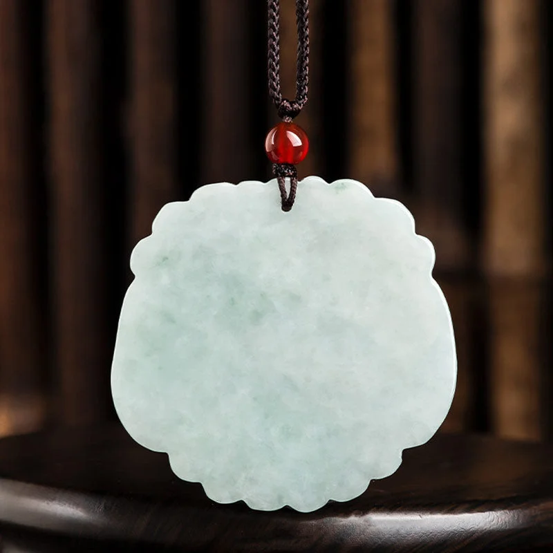 Laughing Buddha Jade Dragon Wealth Necklace String Pendant