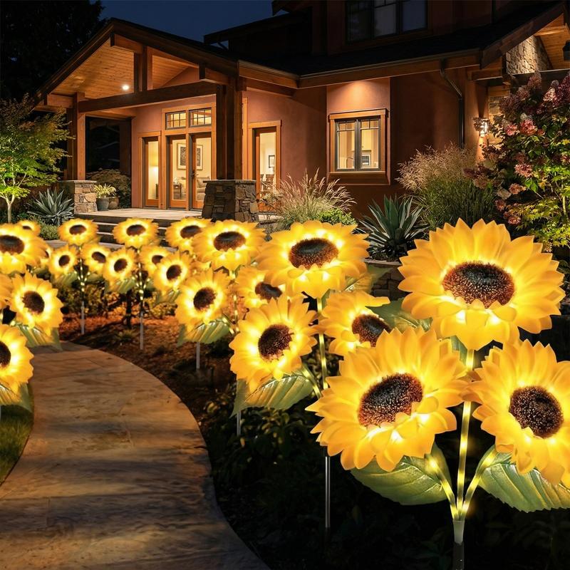 Solar LED Sunflower Garden Light &mdash; Lifelike Luminous Effect