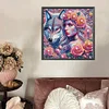 Girl Wolf - Crystal Rhinestone Diamond Painting