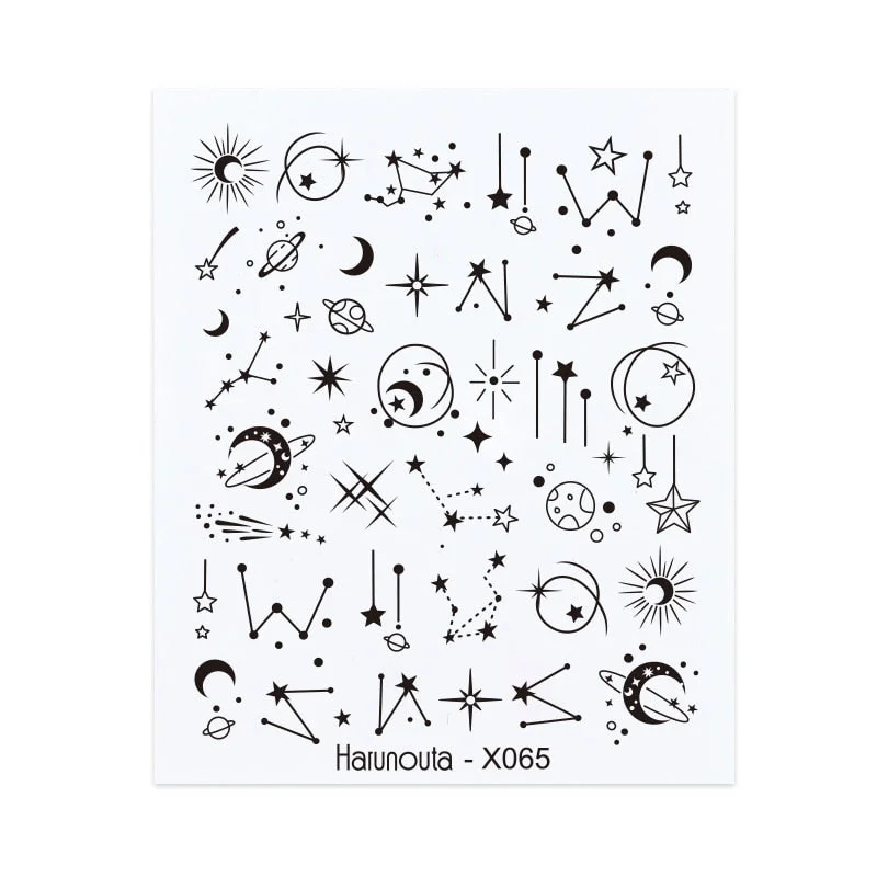 Harunouta Leaves Flowers Tree Water Decals Slider For Nails Spring Flower Butterfly Snake Design Stickers Nail Art Decoration-Nail Inspo