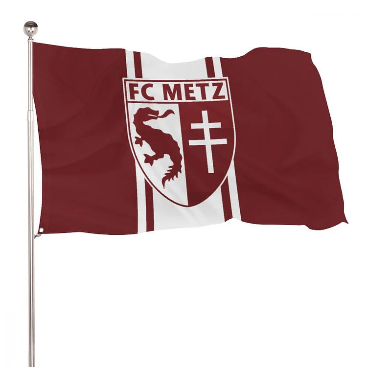 FC Metz Drapeau Drapeau Intérieur Extérieur 90cmX150cm Avec Deux Œillets