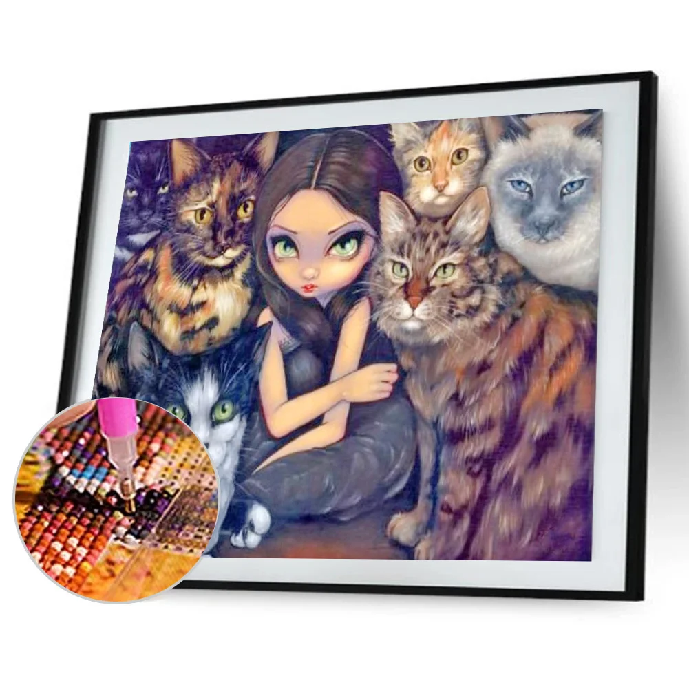 Full Round Diamond Painting 40*30cm - Big Eyes Doll