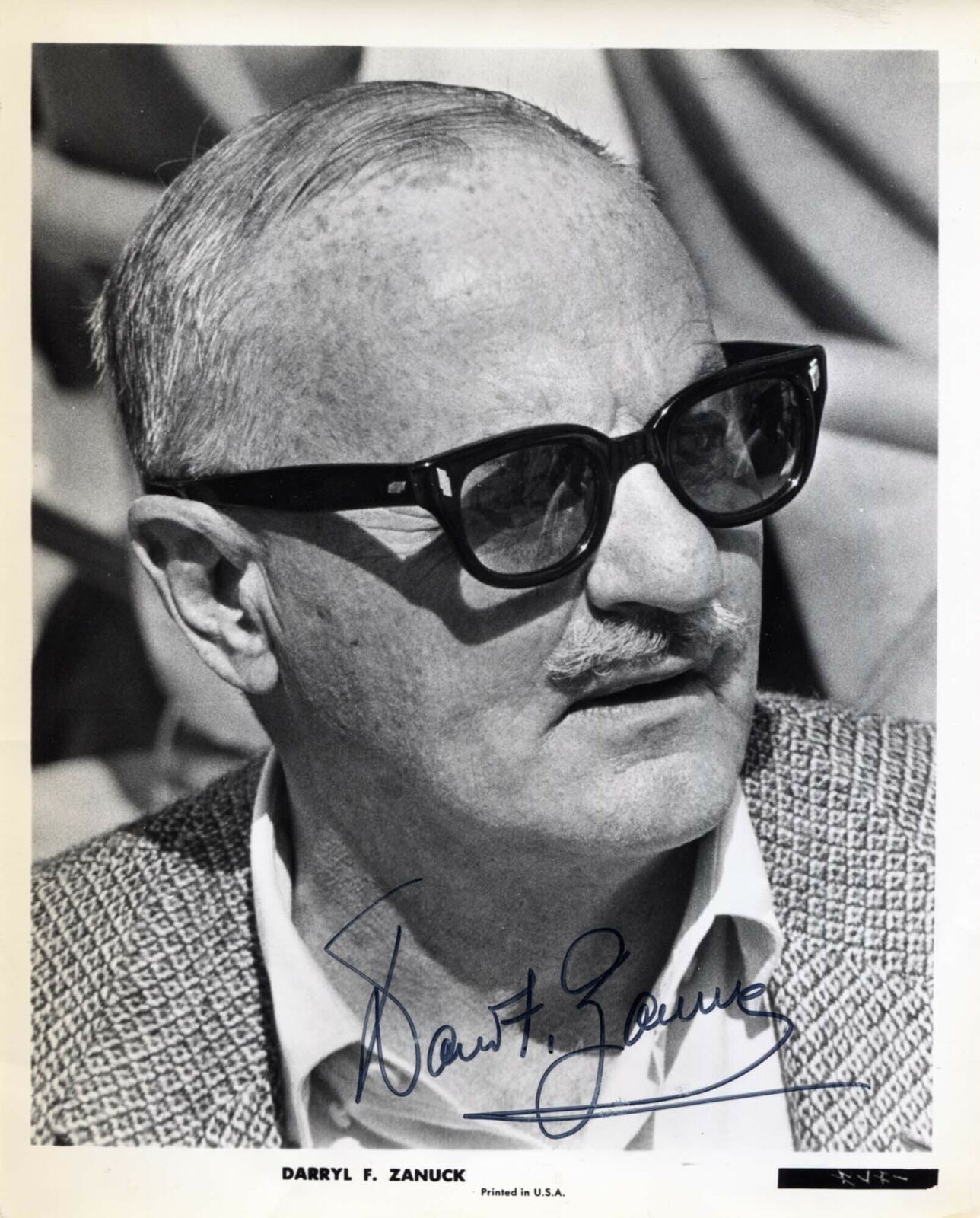 FILM PRODUCER Darryl F. Zanuck autograph, signed vintage Photo Poster painting