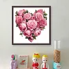 Love Pink Rose-11CT Stamped Cross Stitch 40*40cm/15.75*15.75in