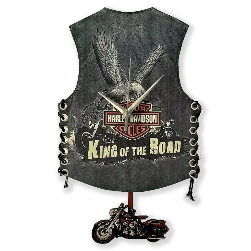 Harley Vest Wall Clock (Gifts for Bikers)🏍️