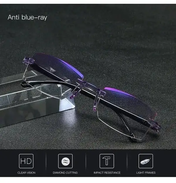 Luxury Sapphire High Hardness Anti-blue Progressive Far And Near Dual-Use Glasses