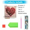 Roses rouges en forme de c&oelig;ur pour la Saint-Valentin, kits sp&eacute;ciaux de peinture en forme de per&ccedil;eur partiel 5d DIY pour adultes d&eacute;butants, peintures d
