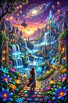 Luxury AB Velvet Diamond Painting Kit - Magical World