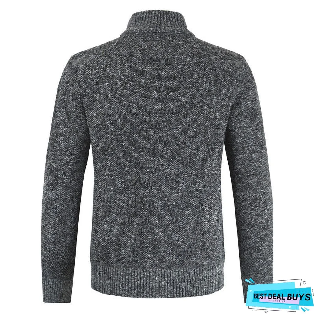 Geometric Men's Casual Sweater Coat