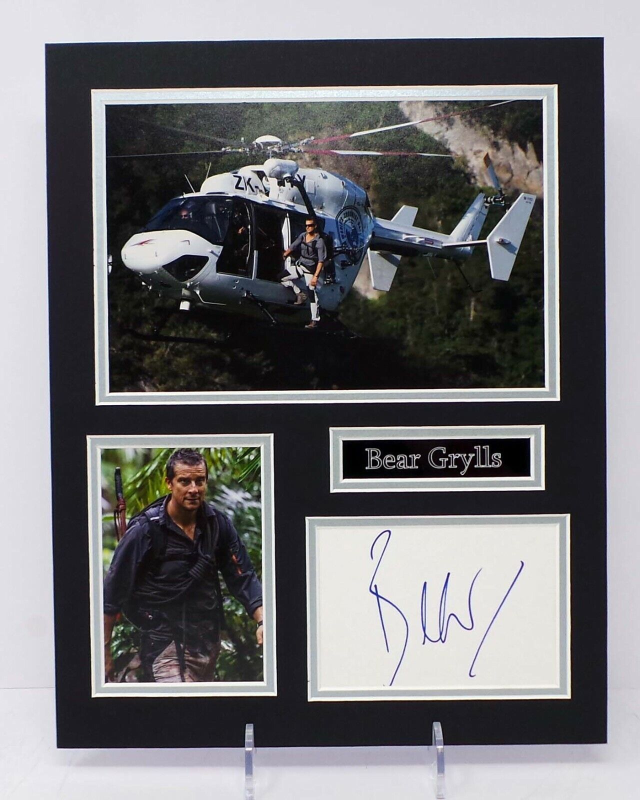 Bear GRYLLS Signed & Mounted Adventurer Climber Photo Poster painting Display 3 AFTAL RD COA