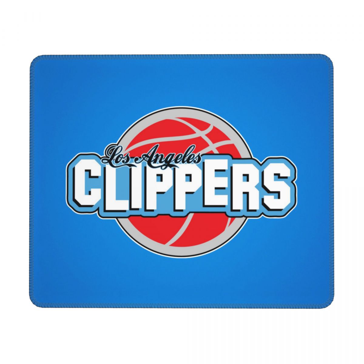 Los Angeles Clippers Blue Square Gaming Mouse Pad with Stitched Edge