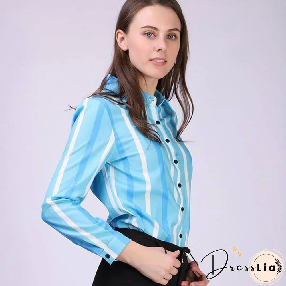 BIBOYAMALL White Blouse Women Chiffon Office Career Shirts Tops Fashion Casual Long Sleeve Blouses Femme Blusa