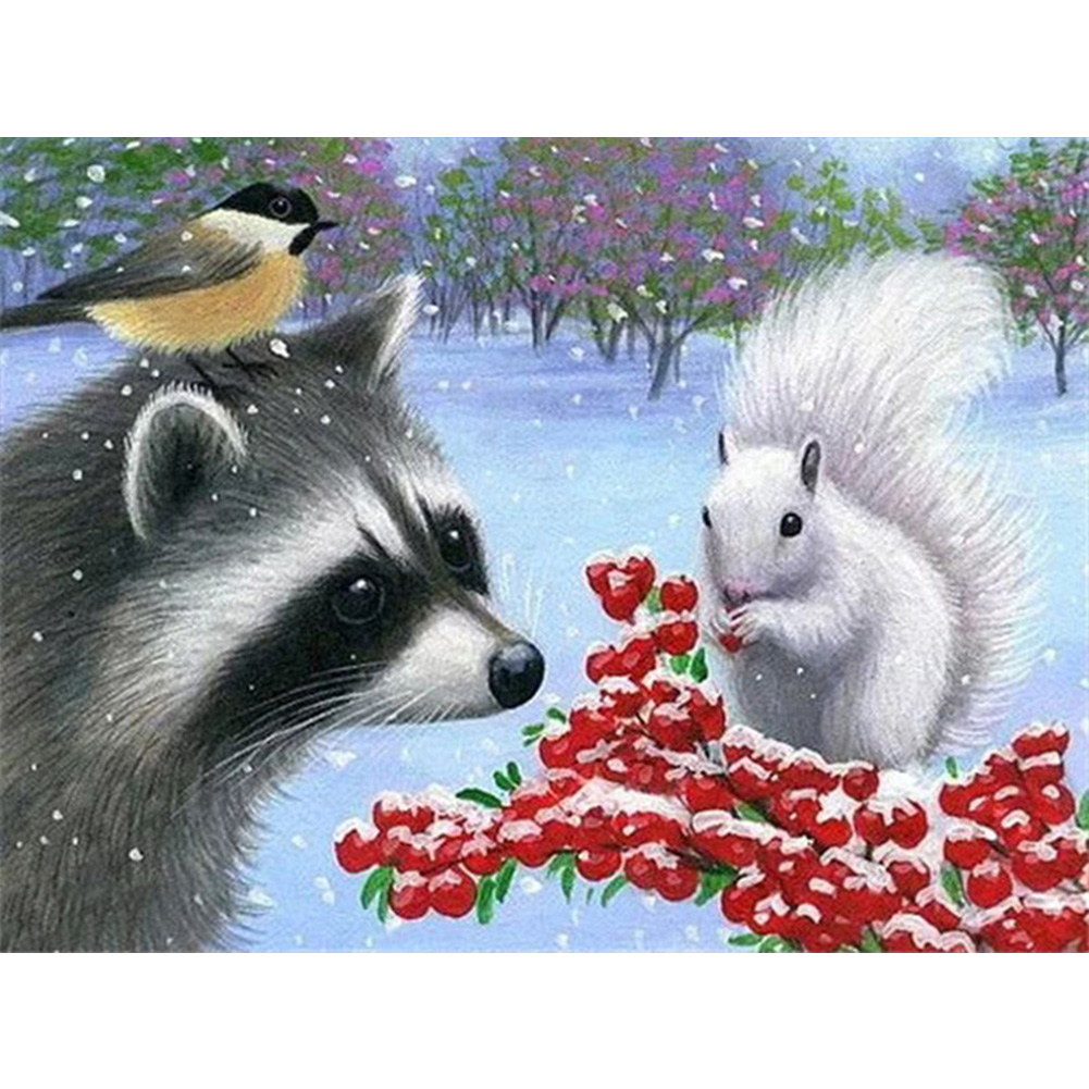 

Raccoon Squirrel - Round Drill Diamond Painting - 40*30CM, 501 Original