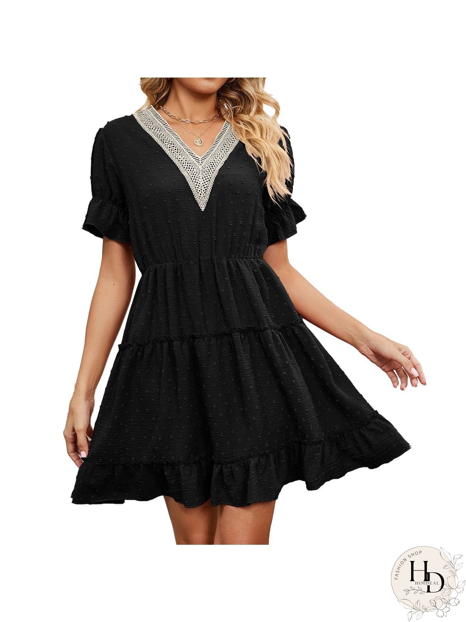 Relaxed Fit V-Neck Summer Dress