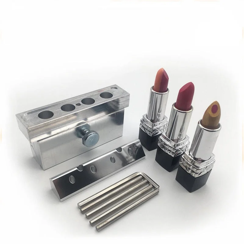 2/4/6/12 Cavities 12.1mm DIY Lipstick Aluminum Alloy Silver Mold Lip Rouge Balm Lipbalm Makeup Making Tool Fill Mould Only