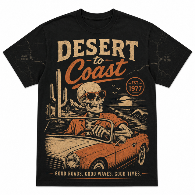 Surf Desert Coast Ride Cotton T-Shirt