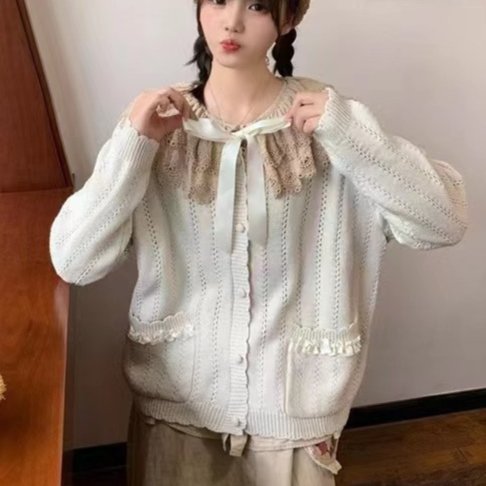 Chicfifth Sweater Women Winter Long Sleeve High Quality Autumn Vintage Top Knitted Cardigan