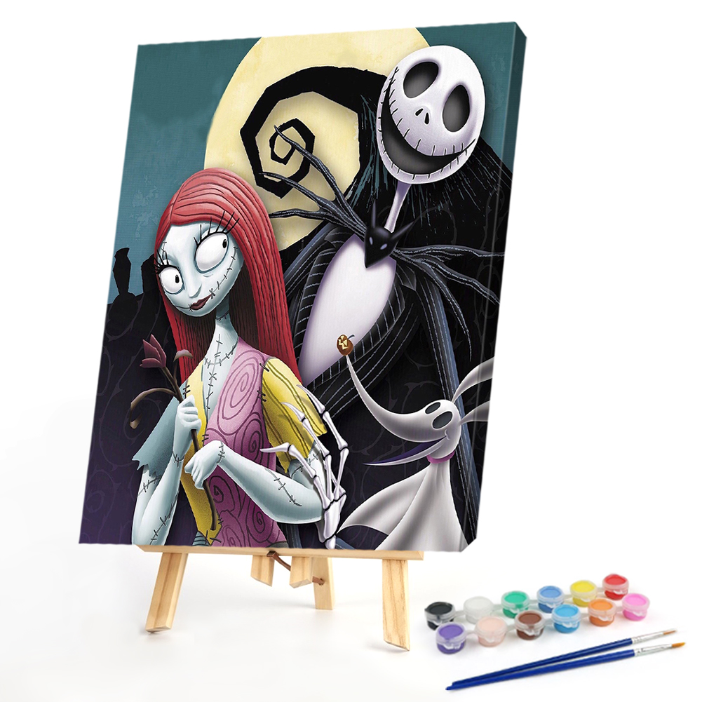 

40*50CM - Paint By Numbers - Skeleton Face, 501 Original