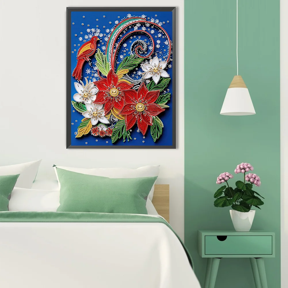 Diamond Painting - Partial Special Shaped Drill - Flower(Canvas|30*40cm)