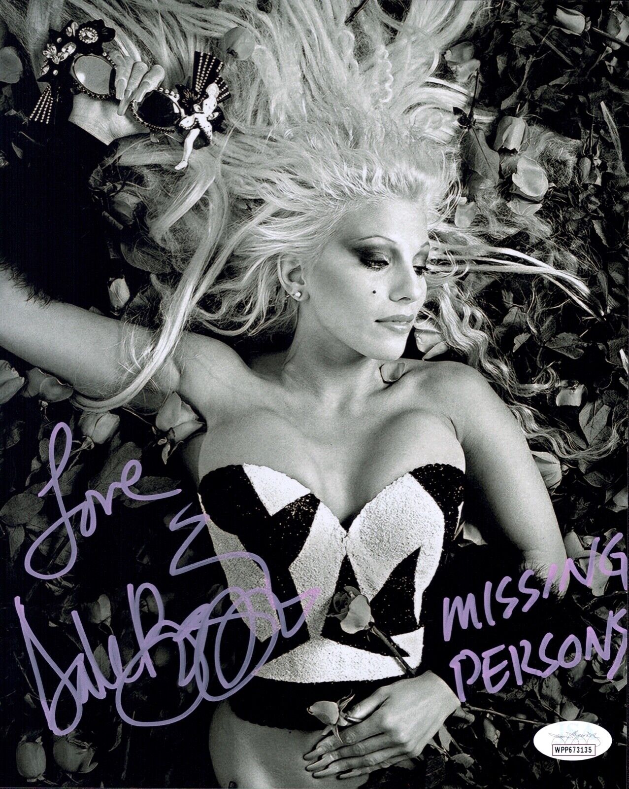 DALE BOZZIO Signed 8x10 Photo Poster painting MISSING PERSONS Lead Singer Autograph JSA COA WPP