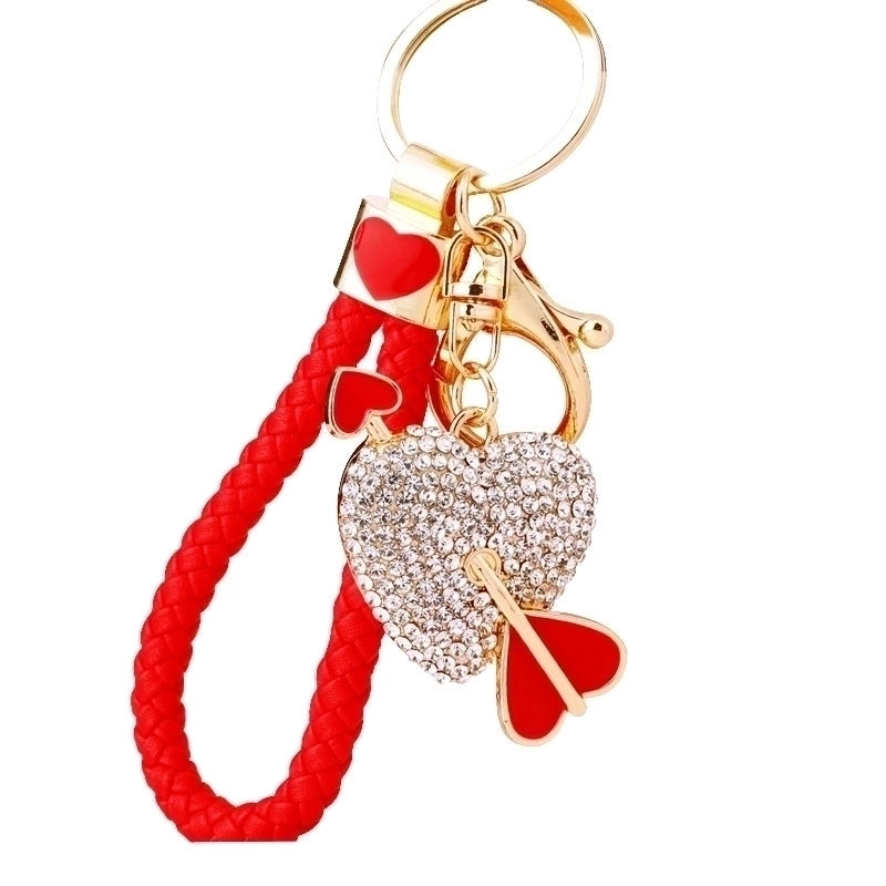 Cute Heart Shape Zinc Alloy Valentine’s Day Women’s Keychain